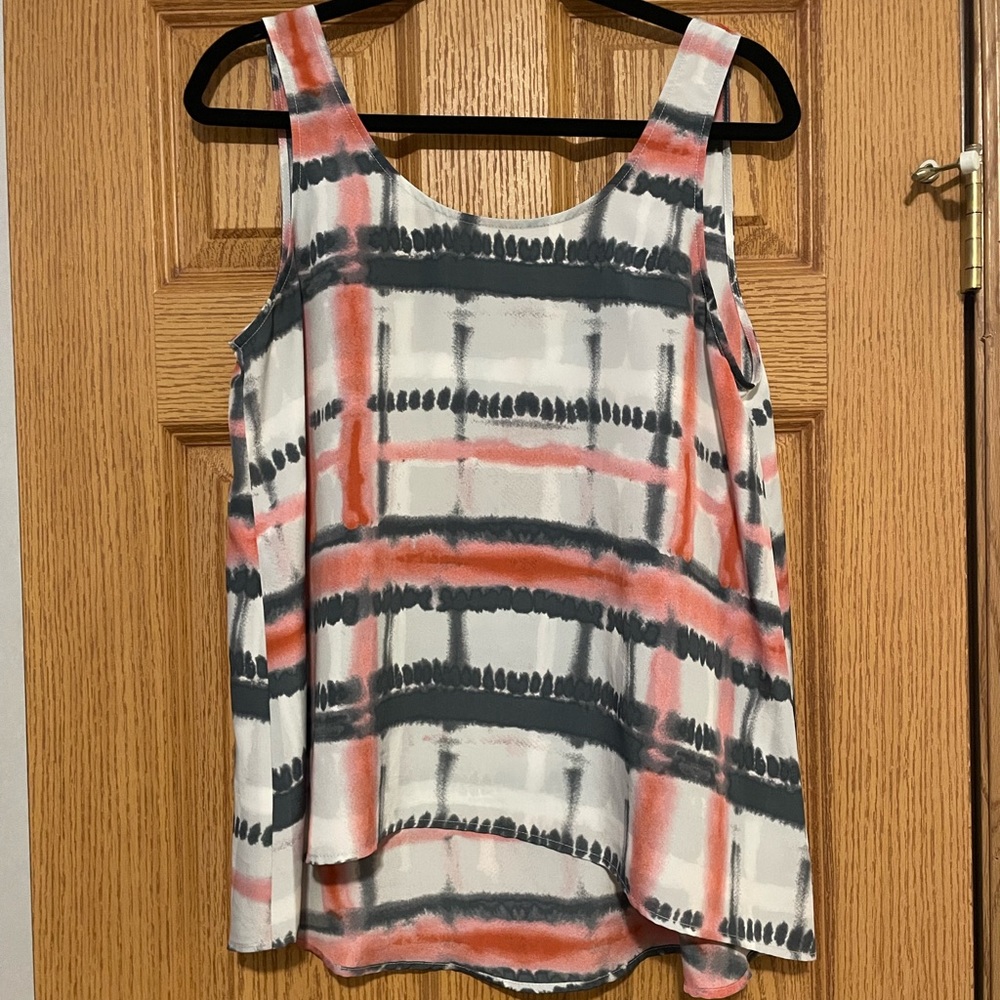 Red white and navy tank top